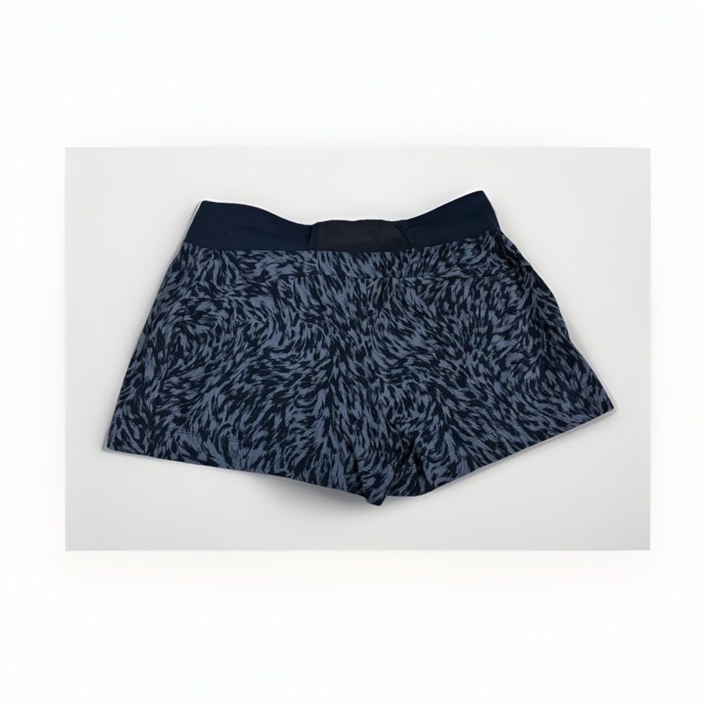 Athleta Trekkie North Printed Shorts 16 Blue Gray Outdoor Hiking Activewear